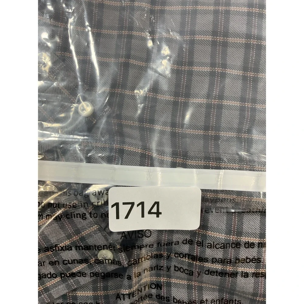 Banana Republic Luxe Flannel Slim Fit Shirt Mens XL Plaid Button Down 1714